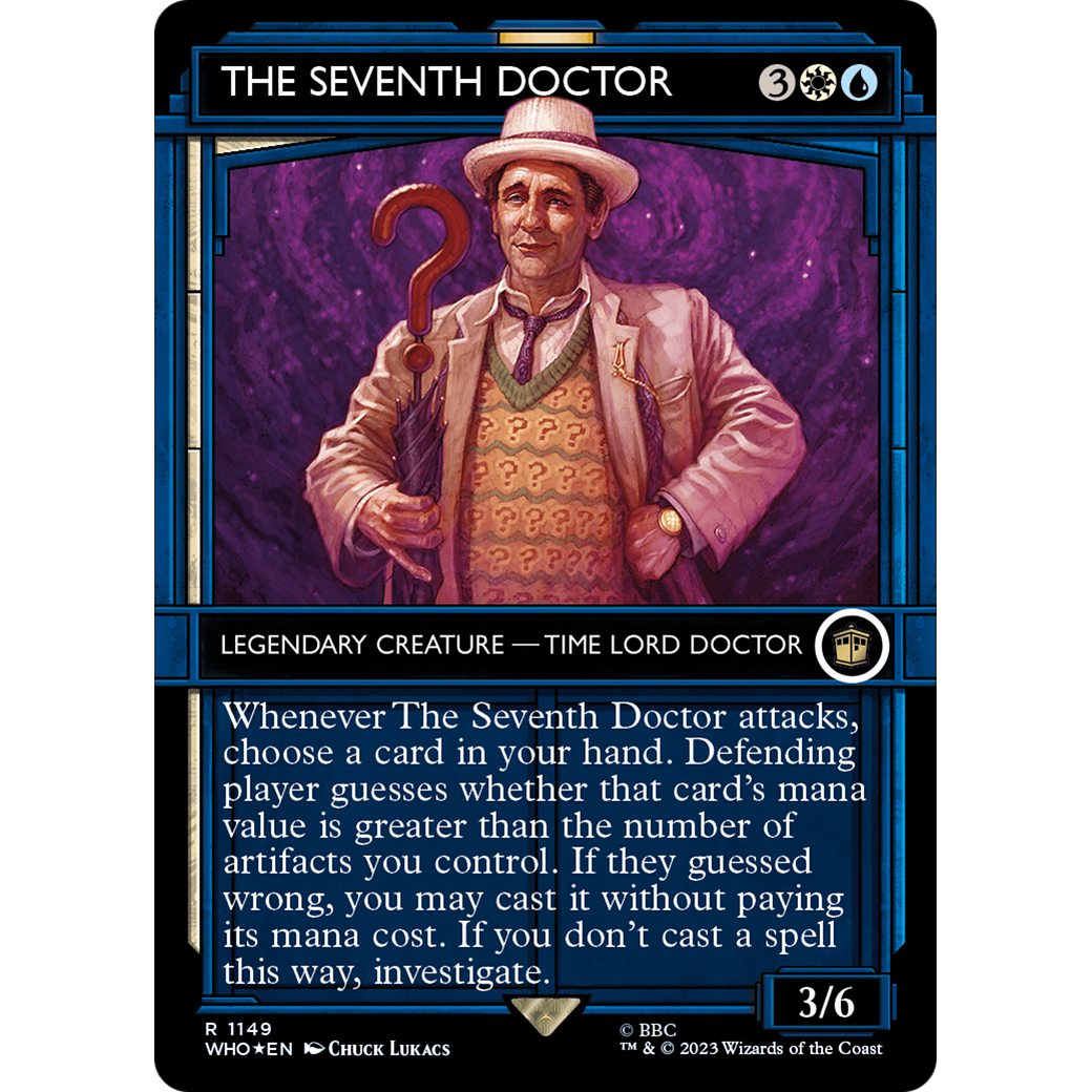 The Seventh Doctor (Showcase) (Surge Foil) (WHO-1149) - Doctor Who: (Showcase) (Borderless) Foil