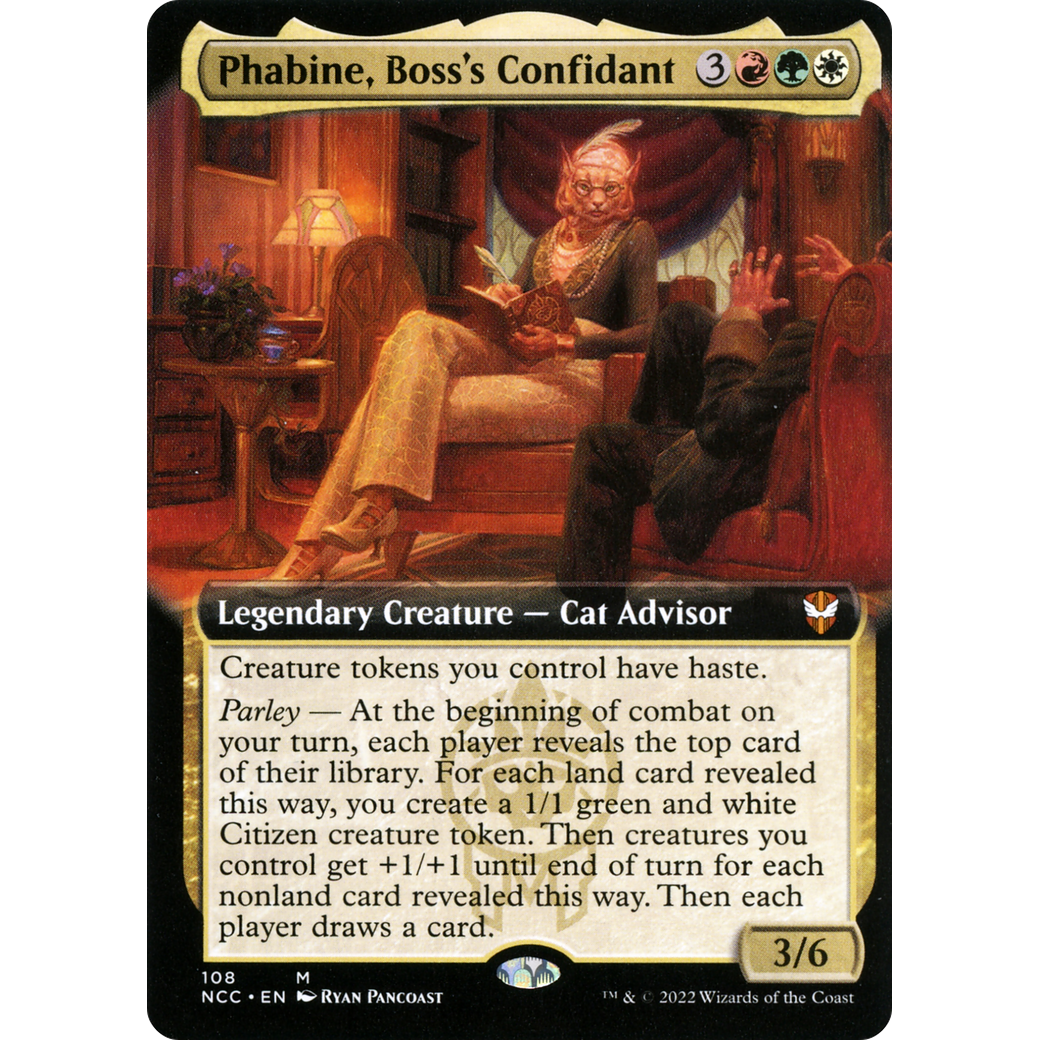 Phabine, Boss's Confidant (Extended Art) (NCC-108) - New Capenna Commander: (Extended Art) Foil