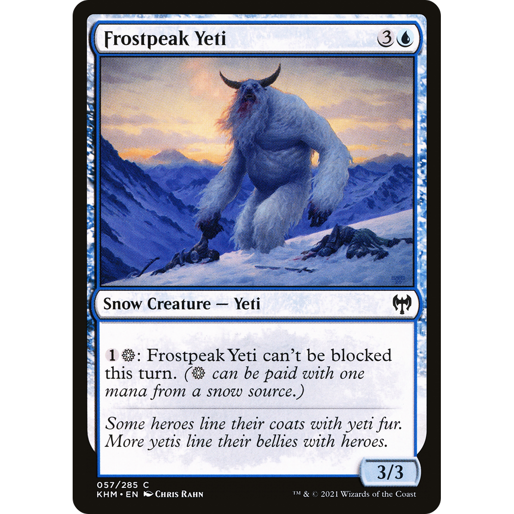 Frostpeak Yeti (KHM-057) - Kaldheim: (snow) Foil