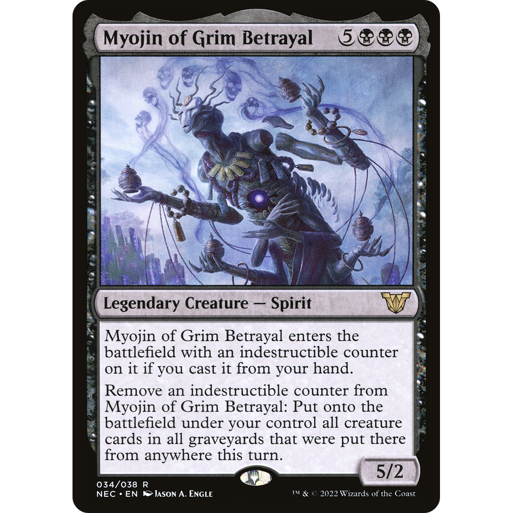 Myojin of Grim Betrayal (NEC-034) - Neon Dynasty Commander Foil