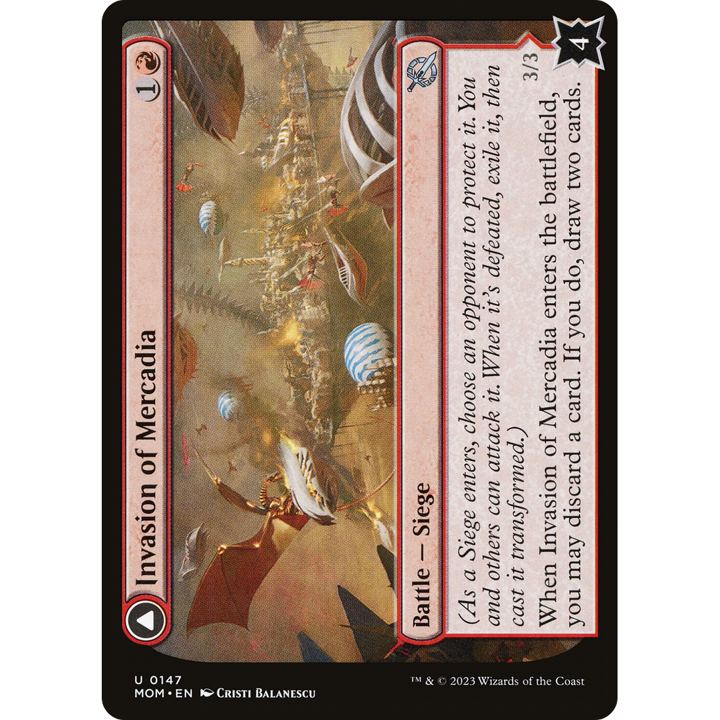 Invasion of Mercadia // Kyren Flamewright (MOM-147) - March of the Machine Foil