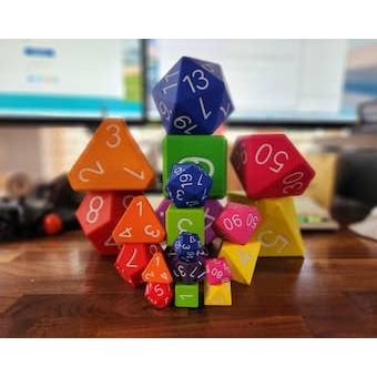 Big Foam Dice 1 inch Polyhedral Set (7 dice) by Zucati: Retail