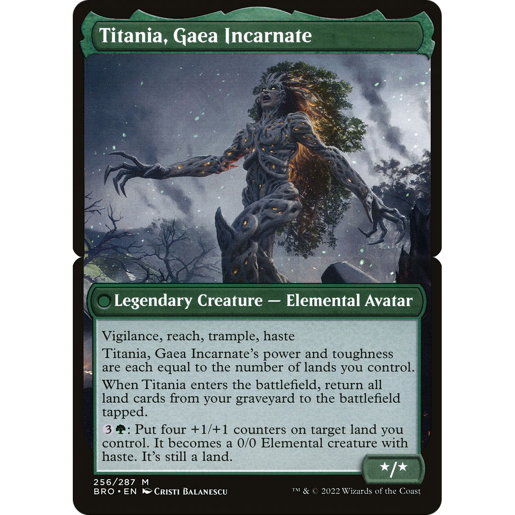 Titania, Gaea Incarnate (BRO-256B) - The Brothers' War Foil