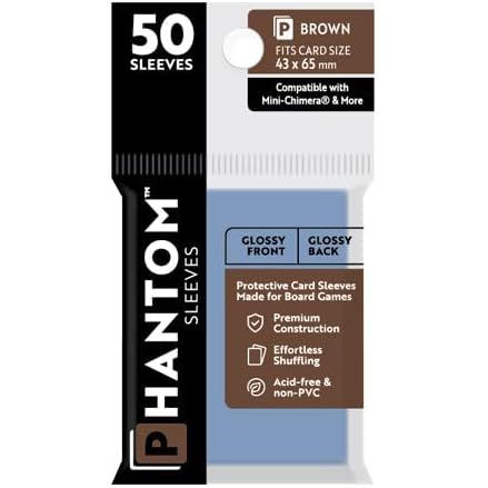 Phantom Sleeves: Brown Glossy/Glossy 50ct 43mmX65mm