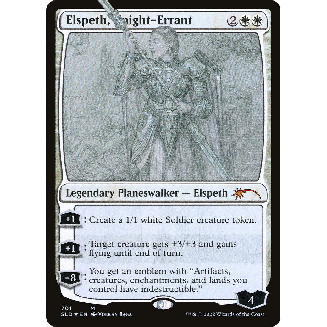 Elspeth, Knight-Errant (Sketch Showcase) (SLD-701) - Secret Lair Drop