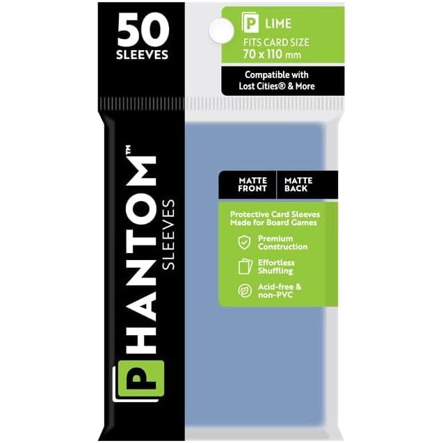 Phantom Sleeves: Lime Matte/Matte 50ct 70mmx110mm