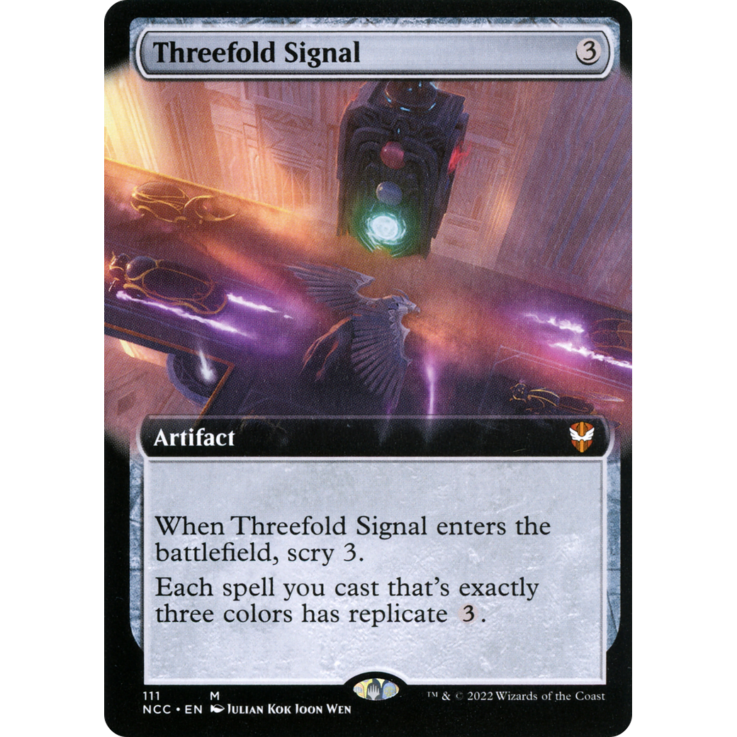 Threefold Signal (Extended Art) (NCC-111) - New Capenna Commander: (Extended Art) Foil