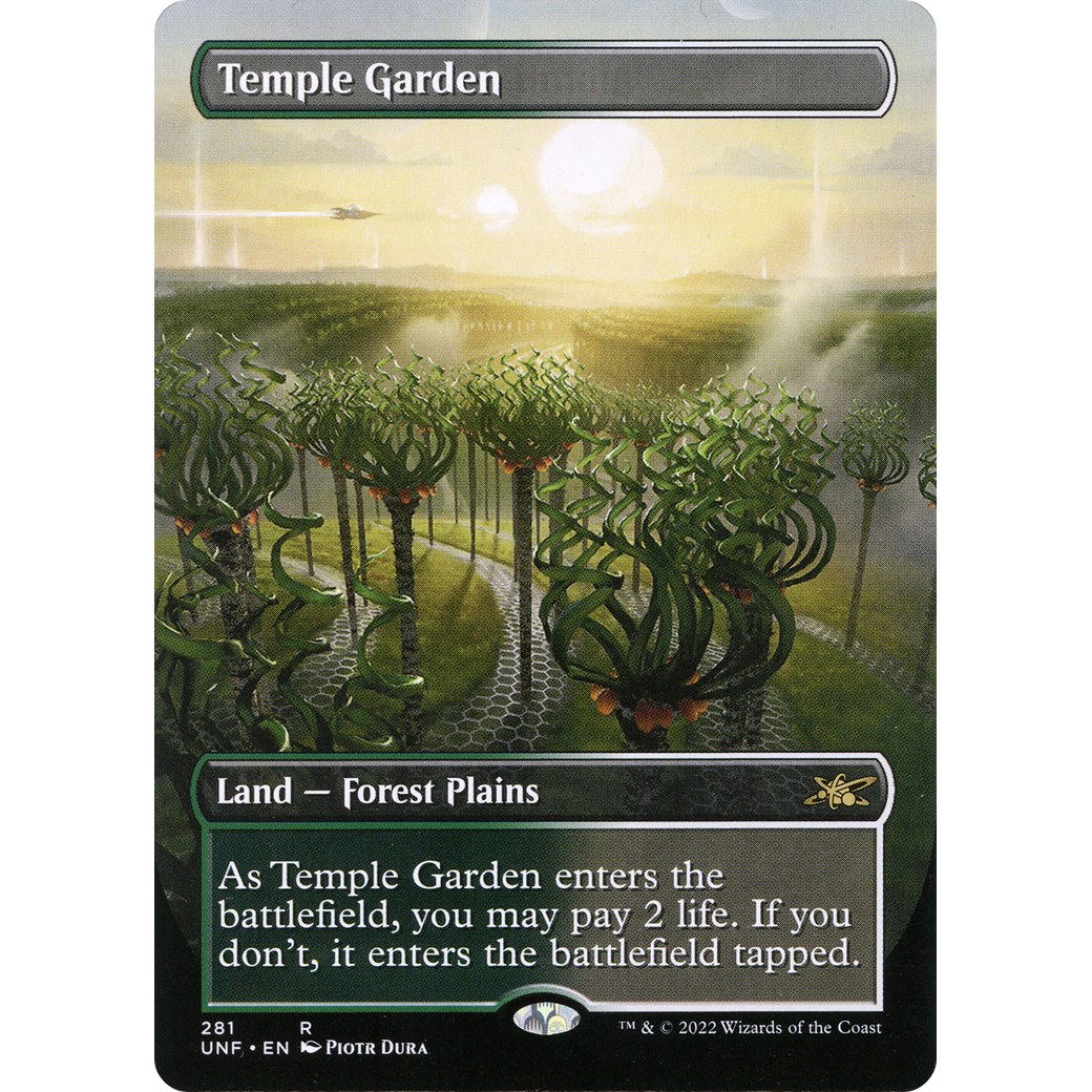 Temple Garden (Borderless) (UNF-281) - Unfinity (Borderless) Foil