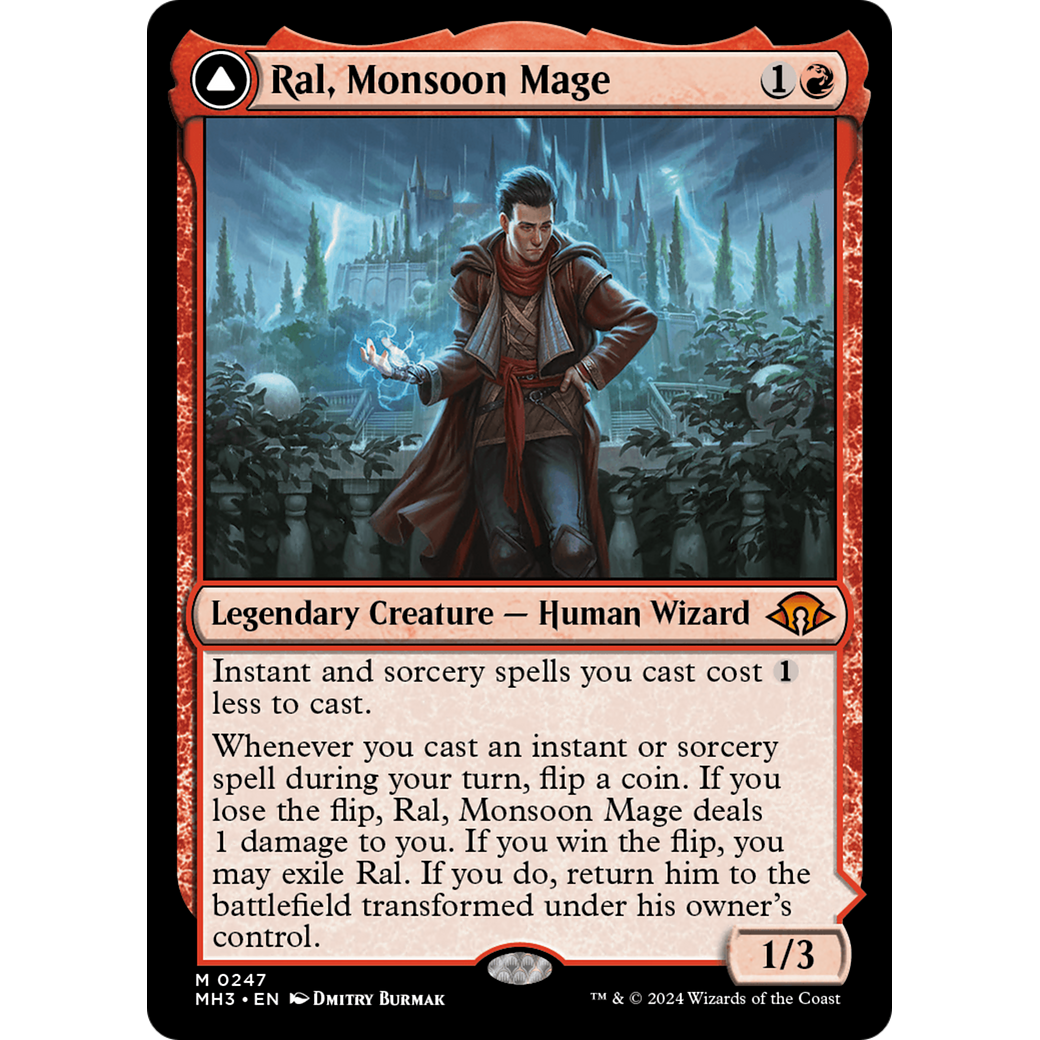 Ral, Monsoon Mage // Ral, Leyline Prodigy (MH3-247) - Modern Horizons 3 Foil