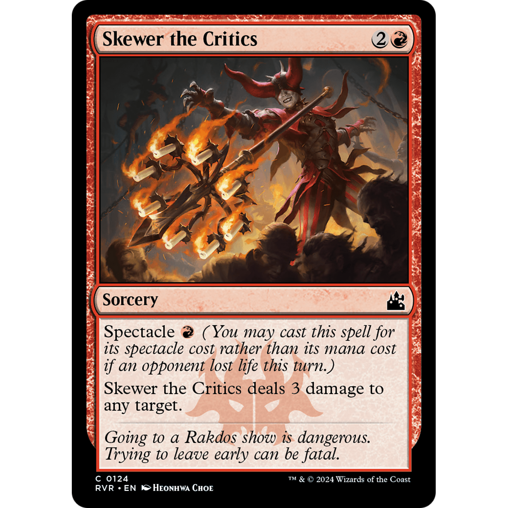 Skewer the Critics (RVR-124) - Ravnica Remastered Foil
