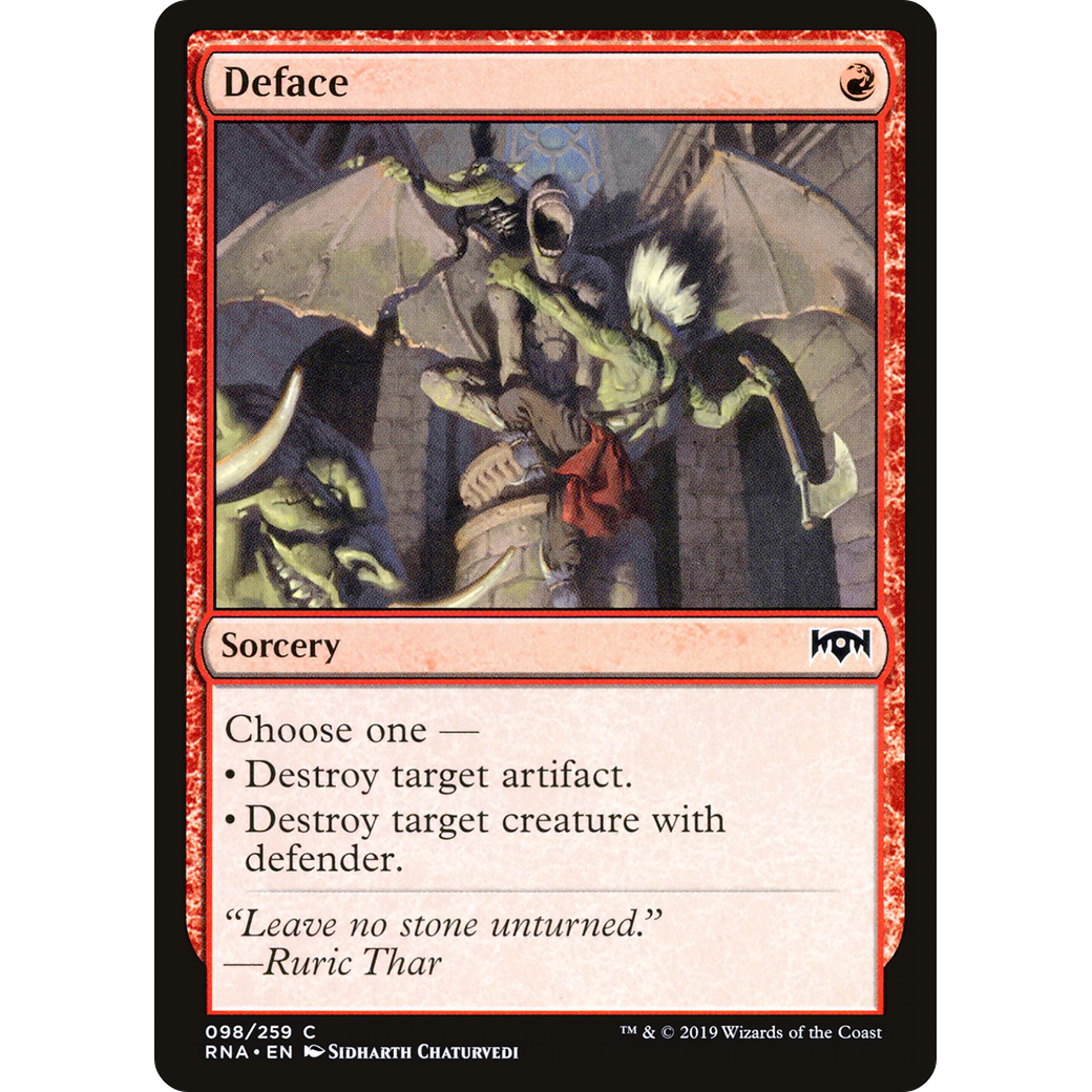 Deface (RNA-098) - Ravnica Allegiance Foil