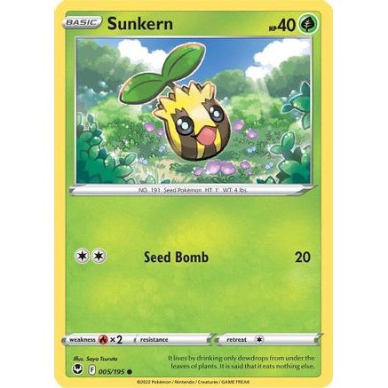 Sunkern 5/195 - SWSH12 Silver Tempest Reverse Holofoil