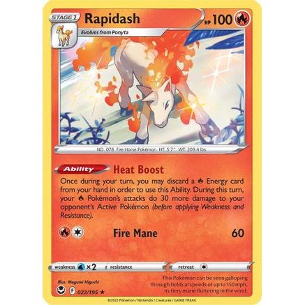 Rapidash 22/195 - SWSH12 Silver Tempest Holofoil