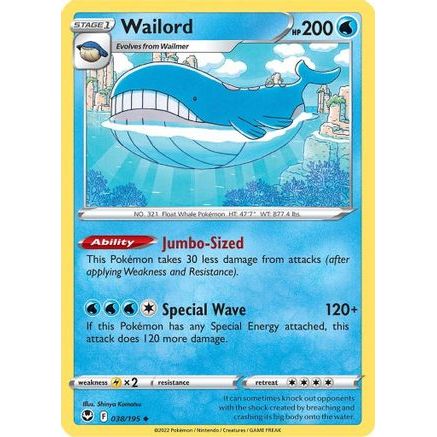 Wailord 38/195 - SWSH12 Silver Tempest