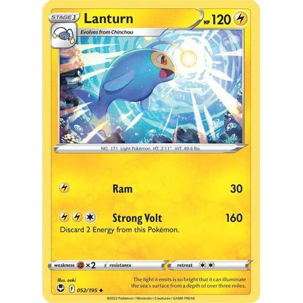 Lanturn 52/195 - SWSH12 Silver Tempest Reverse Holofoil
