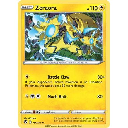 Zeraora 56/195 - SWSH12 Silver Tempest Reverse Holofoil