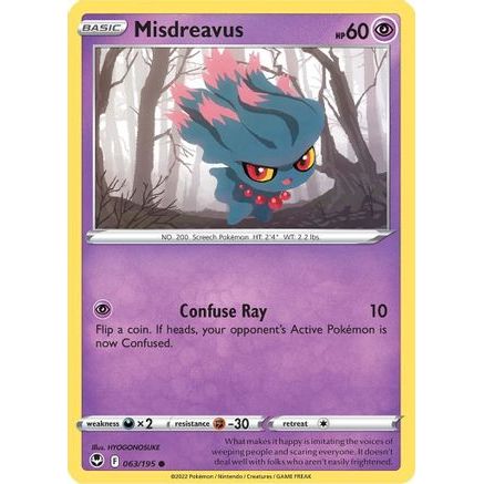 Misdreavus 63/195 - SWSH12 Silver Tempest