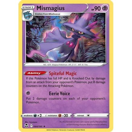 Mismagius 64/195 - SWSH12 Silver Tempest Reverse Holofoil