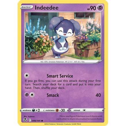 Indeedee 86/195 - SWSH12 Silver Tempest Reverse Holofoil