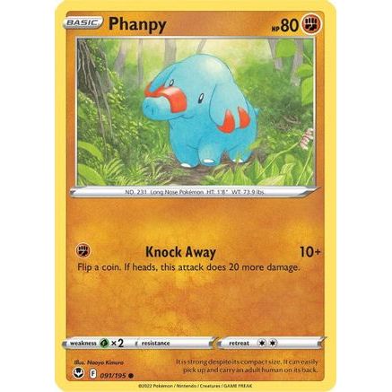 Phanpy 91/195 - SWSH12 Silver Tempest Reverse Holofoil