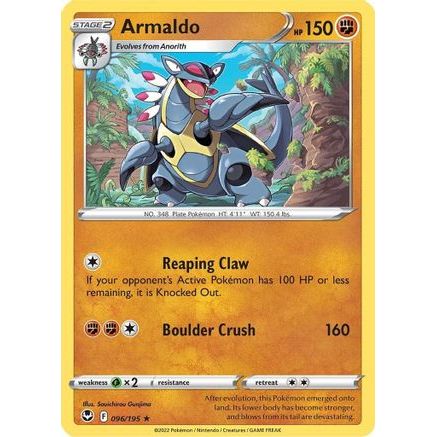Armaldo 96/195 - SWSH12 Silver Tempest Reverse Holofoil