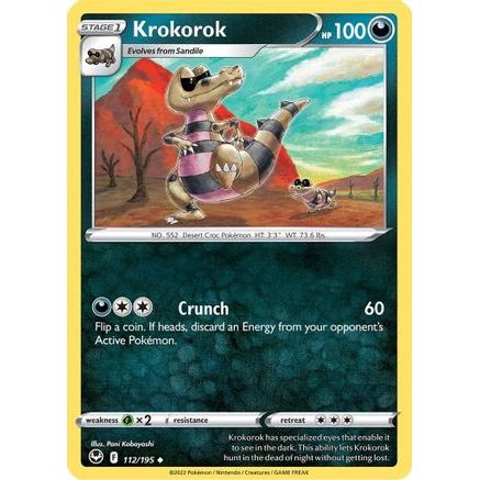 Krokorok 112/195 - SWSH12 Silver Tempest Reverse Holofoil