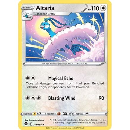 Altaria 143/195 - SWSH12 Silver Tempest Reverse Holofoil