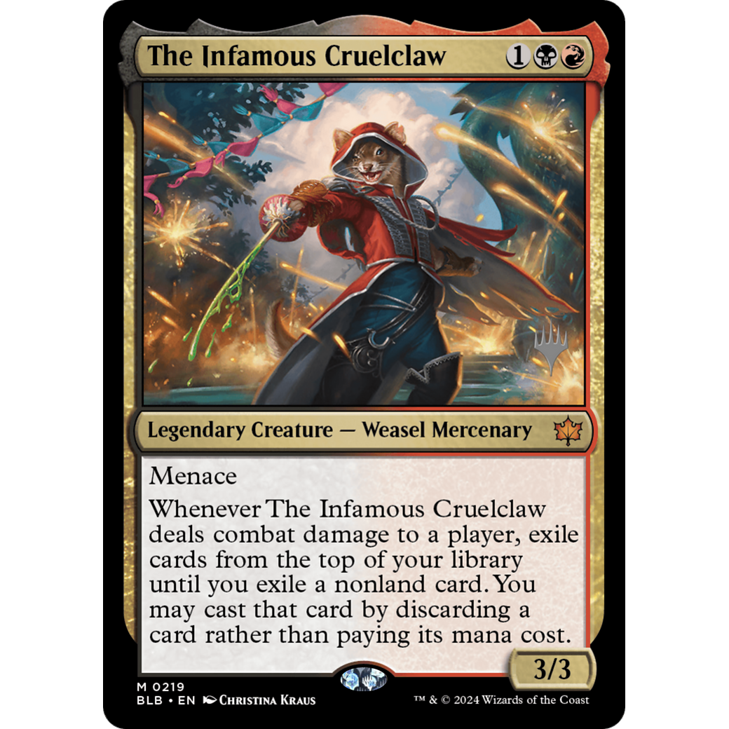 The Infamous Cruelclaw (PPBLB-219P) - Bloomburrow Promos