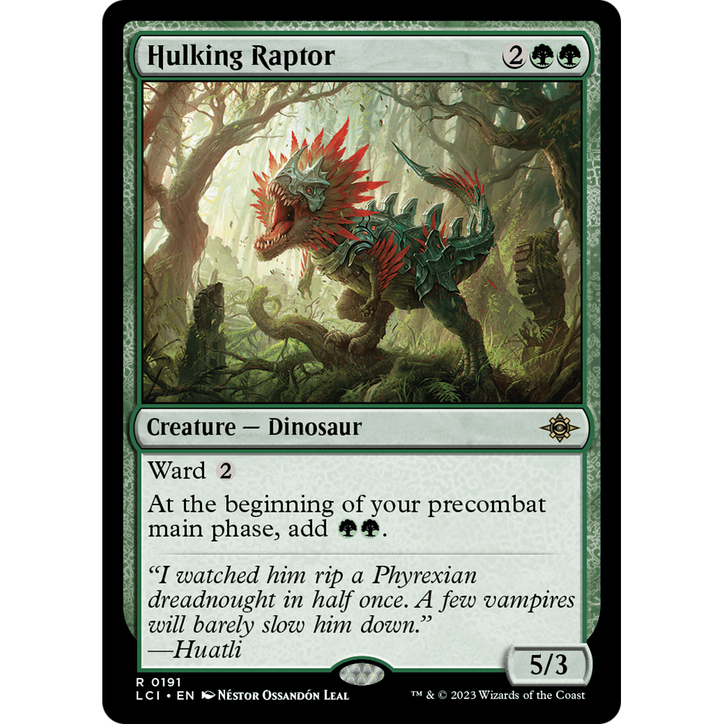 Hulking Raptor (LCI-191) - The Lost Caverns of Ixalan Foil