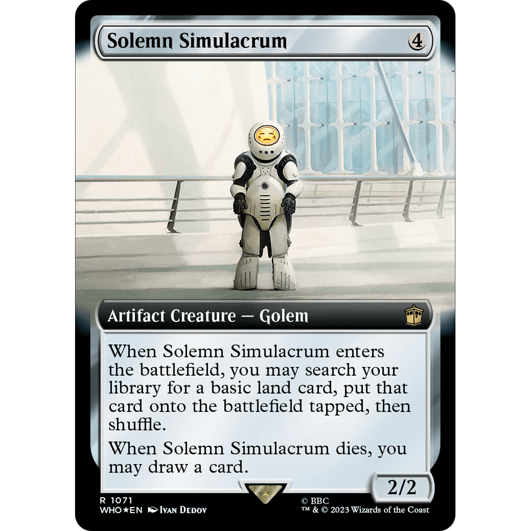 Solemn Simulacrum (Extended Art) (Surge Foil) (WHO-1071) - Doctor Who: (Extended Art) Foil