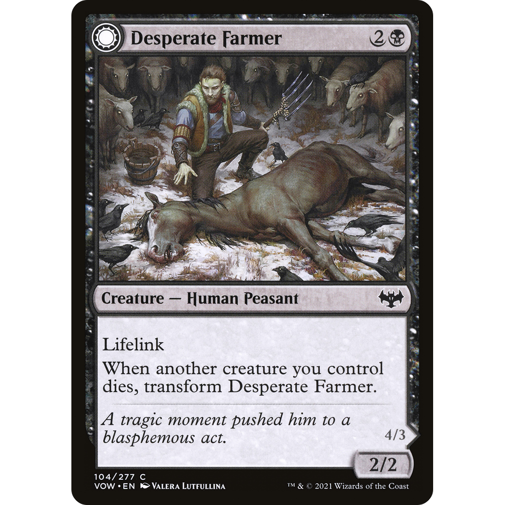 Desperate Farmer (VOW-104) - Innistrad: Crimson Vow: (Double Faced Transform) Foil