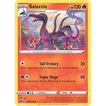 Salazzle 28/159 - Crown Zenith Reverse Holofoil