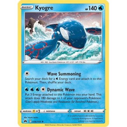 Kyogre 36/159 - Crown Zenith Holofoil