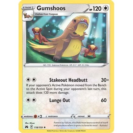 Gumshoos 118/159 - Crown Zenith Reverse Holofoil
