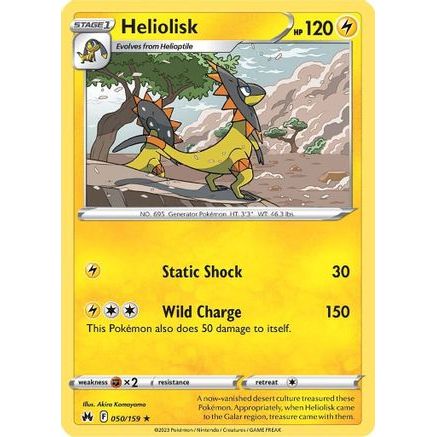 Heliolisk 50/159 - Crown Zenith Reverse Holofoil