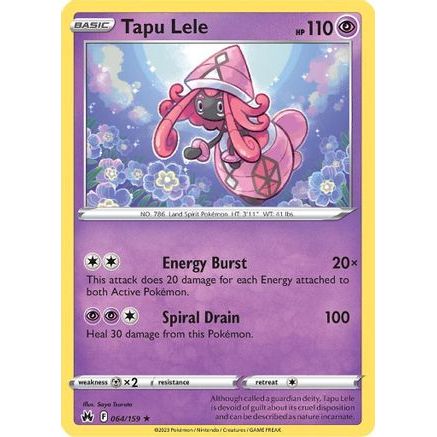 Tapu Lele 64/159 - Crown Zenith Reverse Holofoil