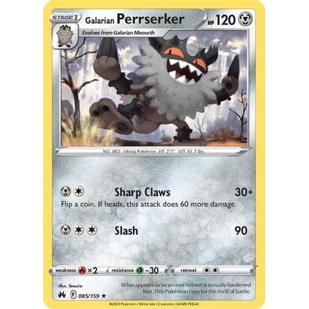 Galarian Perrserker 85/159 - Crown Zenith Reverse Holofoil
