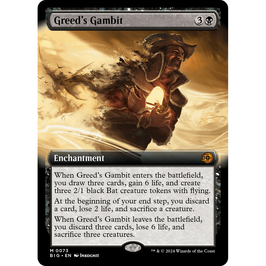 Greed's Gambit (Extended Art) (BIG-073) - The Big Score: (Extended Art) Foil