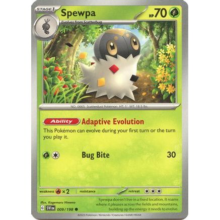 Spewpa 9 - SV01 Scarlet & Violet Base Set Reverse Holofoil