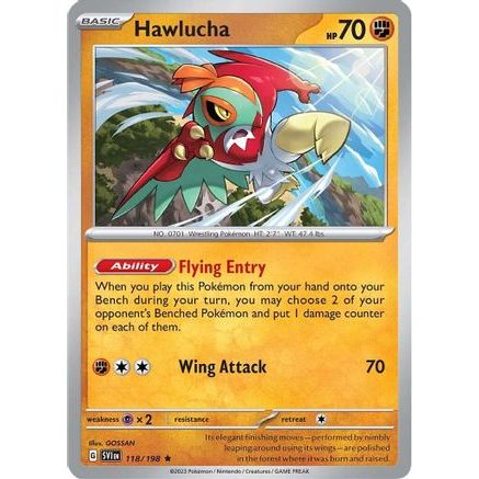 Hawlucha 118 - SV01 Scarlet & Violet Base Set Reverse Holofoil