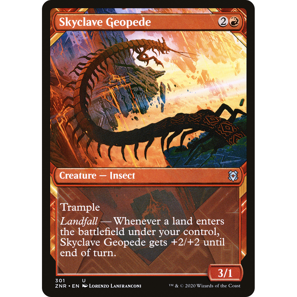 Skyclave Geopede (Showcase) (ZNR-301) - Zendikar Rising: (Showcase) Foil