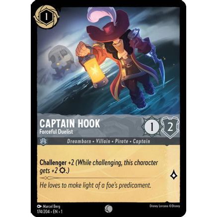 Captain Hook - Forceful Duelist (174/204) - The First Chapter Cold Foil