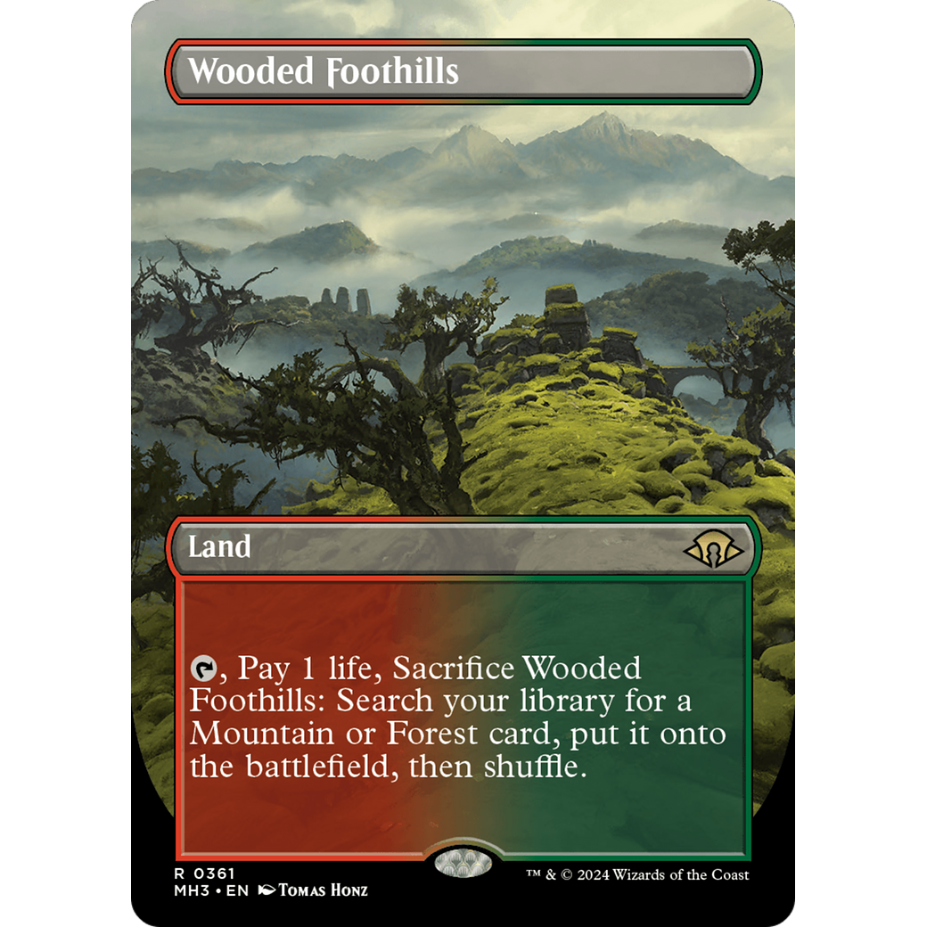 Wooded Foothills (MH3-361) - Modern Horizons 3 (Borderless) Foil