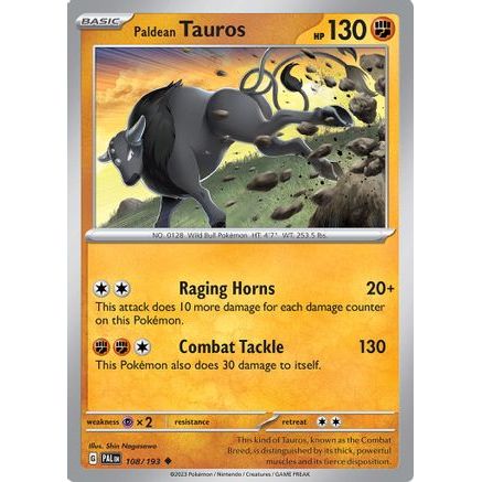 Paldean Tauros - 108/193 108 - SV02 Paldea Evolved Reverse Holofoil