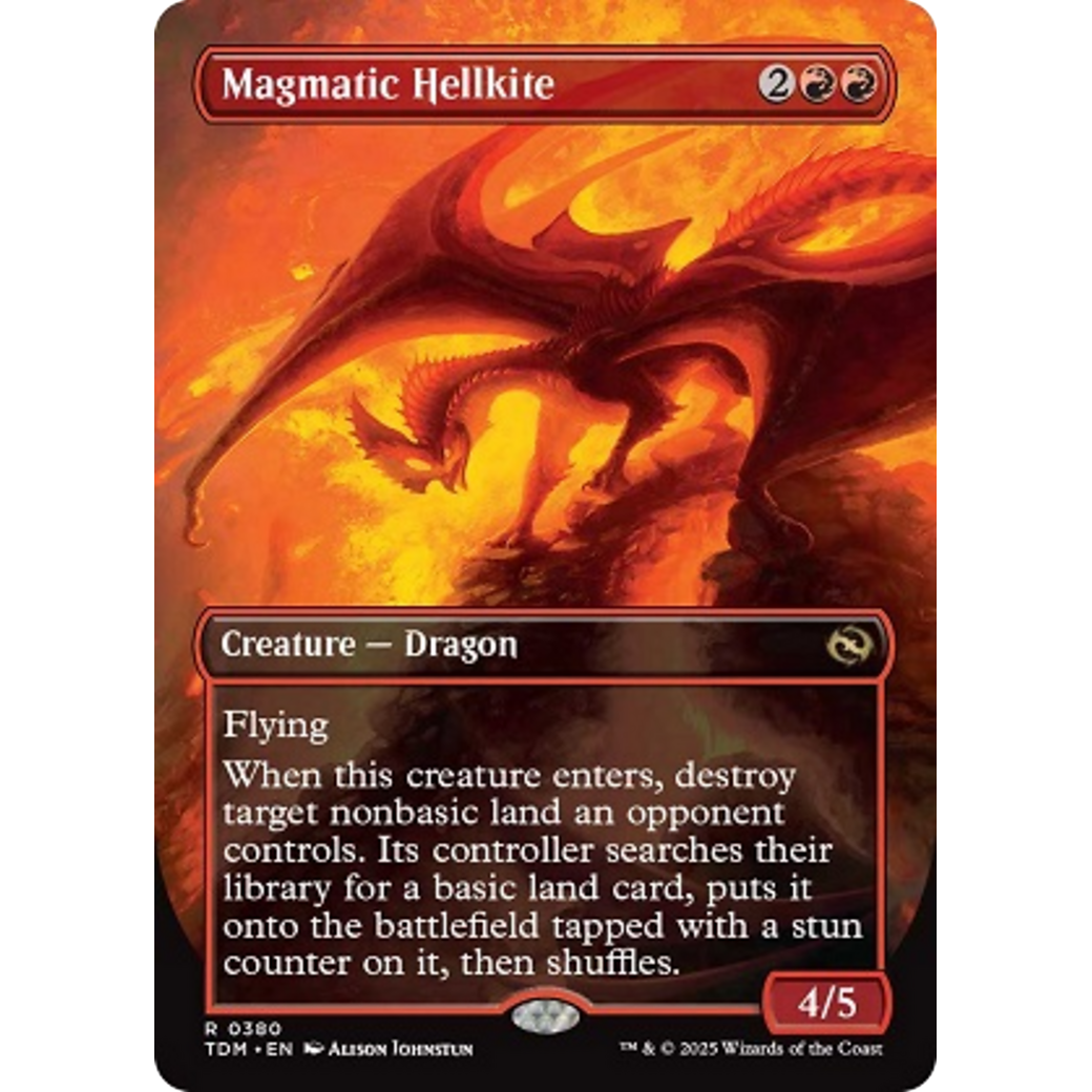 Magmatic Hellkite // Magmatic Hellkite (TDM-380) - Tarkir: Dragonstorm (Borderless) Foil