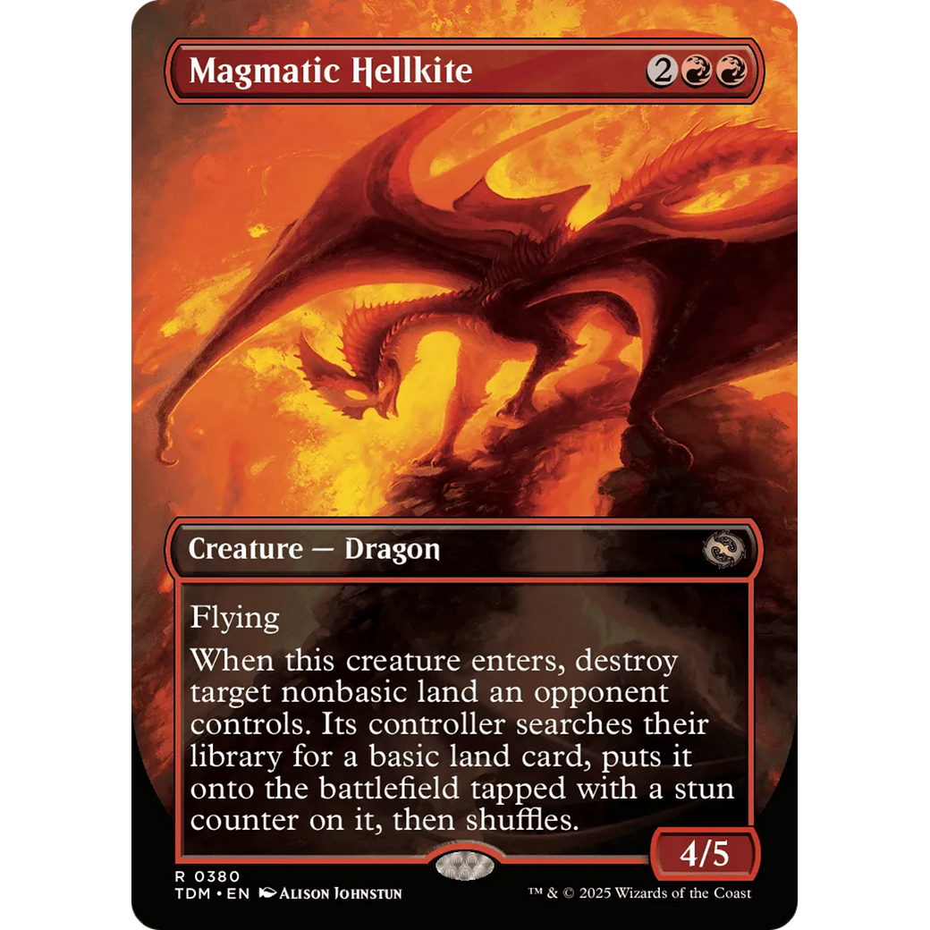 Magmatic Hellkite // Magmatic Hellkite (TDM-380) - Tarkir: Dragonstorm (Borderless) Foil
