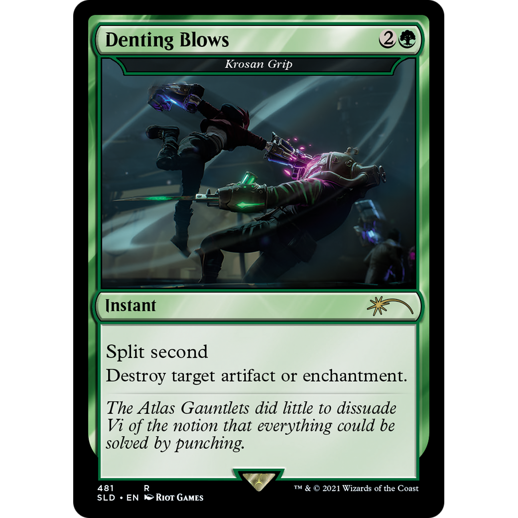 Denting Blows - Krosan Grip (SLD-481) - Secret Lair Drop / Denting Blows Foil