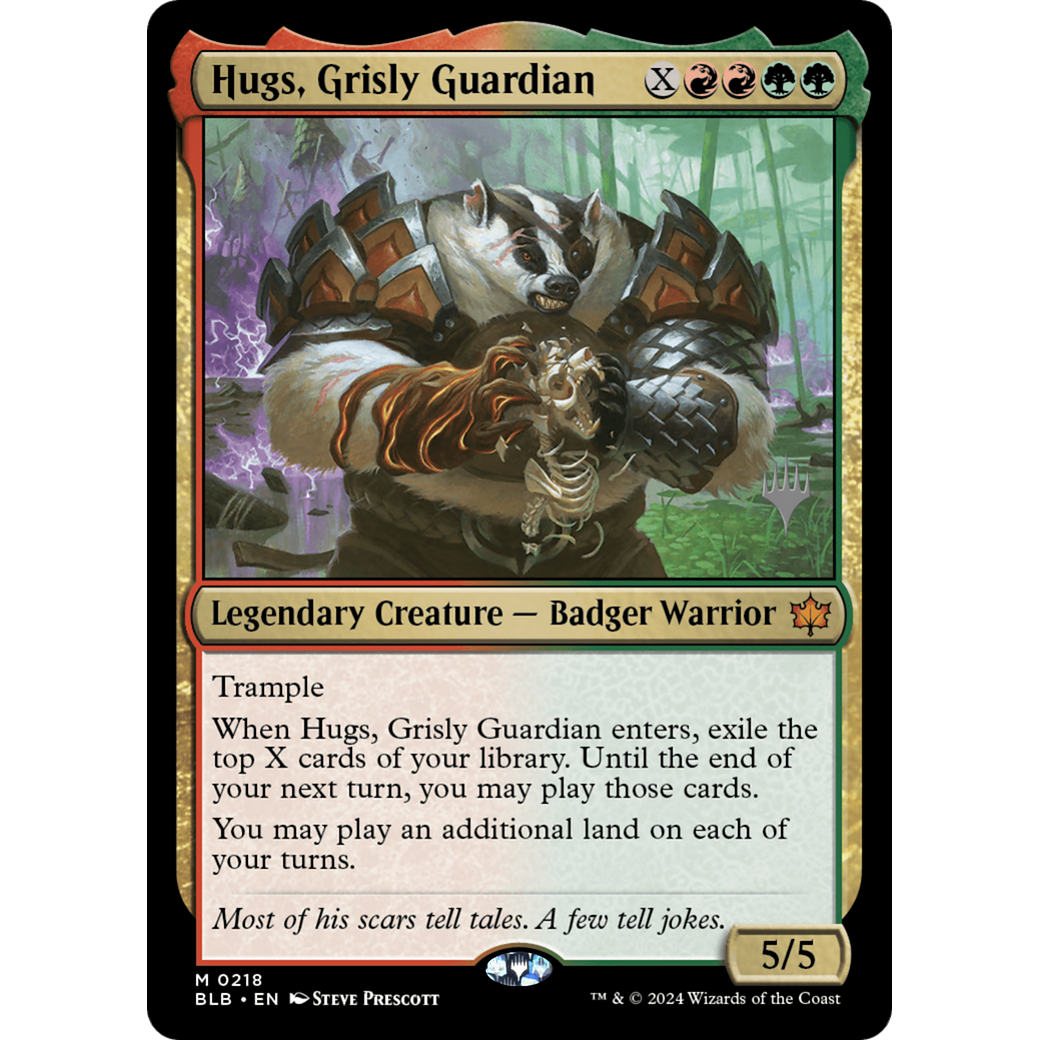 Hugs, Grisly Guardian (PPBLB-218P) - Bloomburrow Promos Foil
