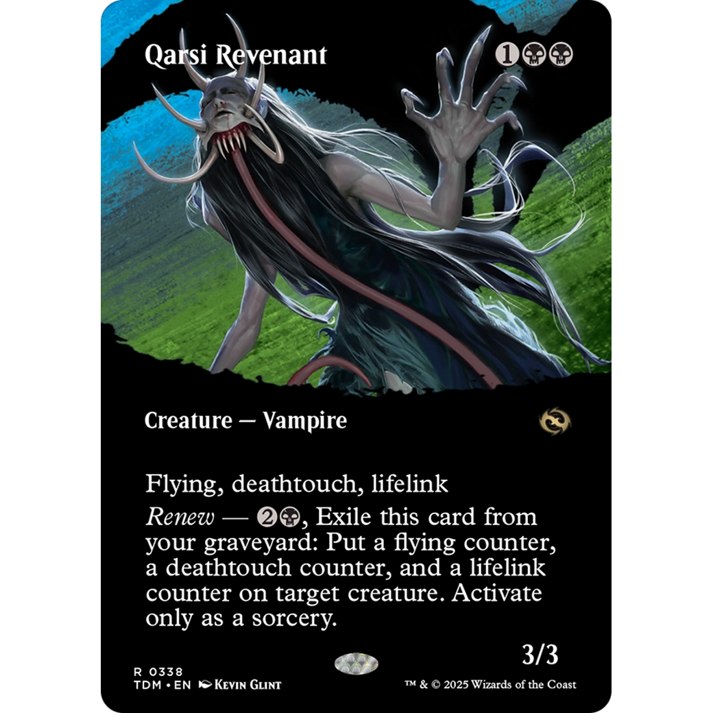 Qarsi Revenant (TDM-338) - Tarkir: Dragonstorm: (Showcase) (Borderless)