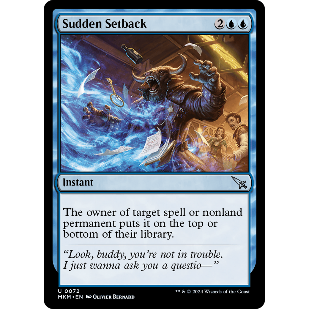 Sudden Setback (MKM-72†) - Murders at Karlov Manor